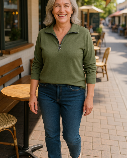 Josephine | Soft-Touch Half-Zip Jumper
