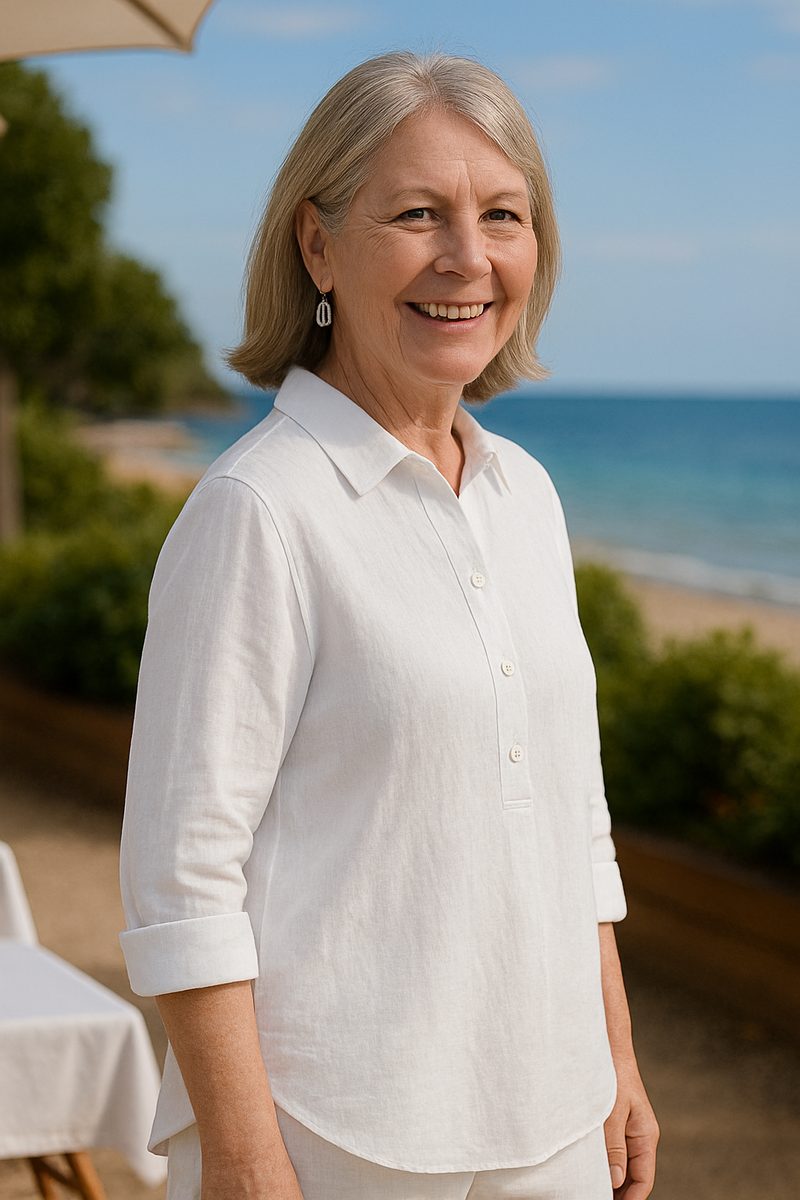 Serena SoftShape Blouse – Flattering comfort that actually breathes