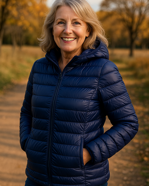 Leonie | Lightweight Waterproof Jacket – White Duck Down Filling