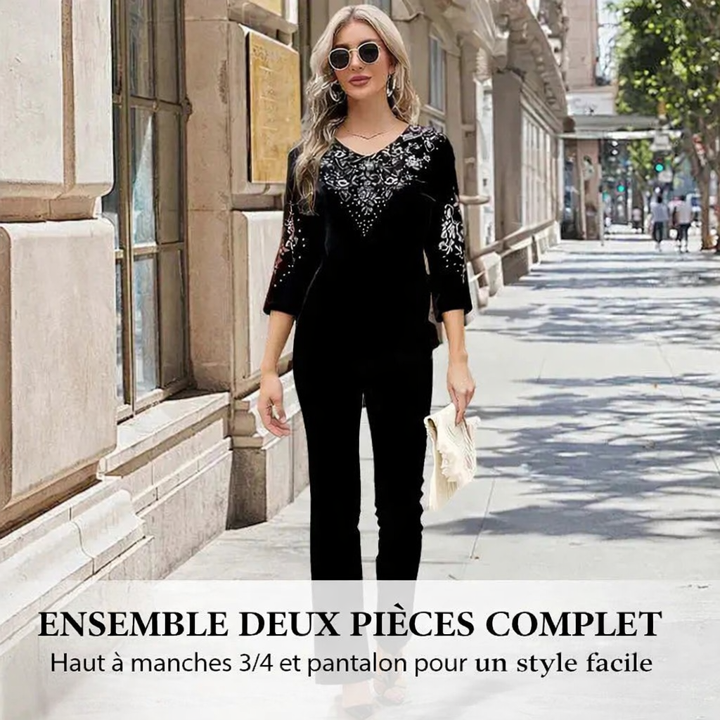 Lindey | Ensemble en velours élégant