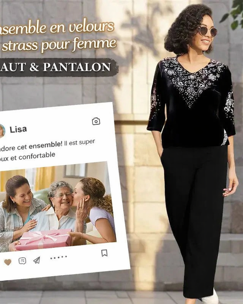 Lindey | Ensemble en velours élégant