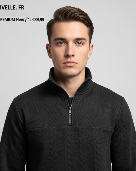 Henry | Sweat à col zippé premium