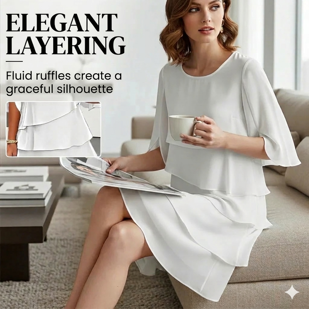 Misa | Elegant layered dress with ruffles