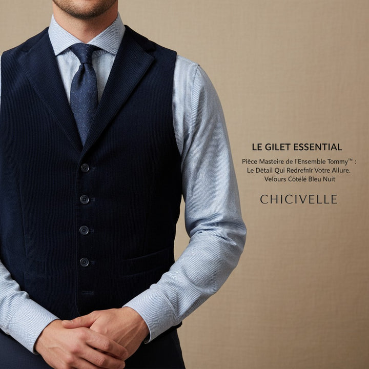 Tommy™ | Ensemble 2 pièces: Blazer et Gilet en Velours