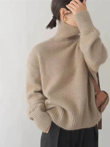 Amaya | Pull Col Roulé en Cachemire de Luxe