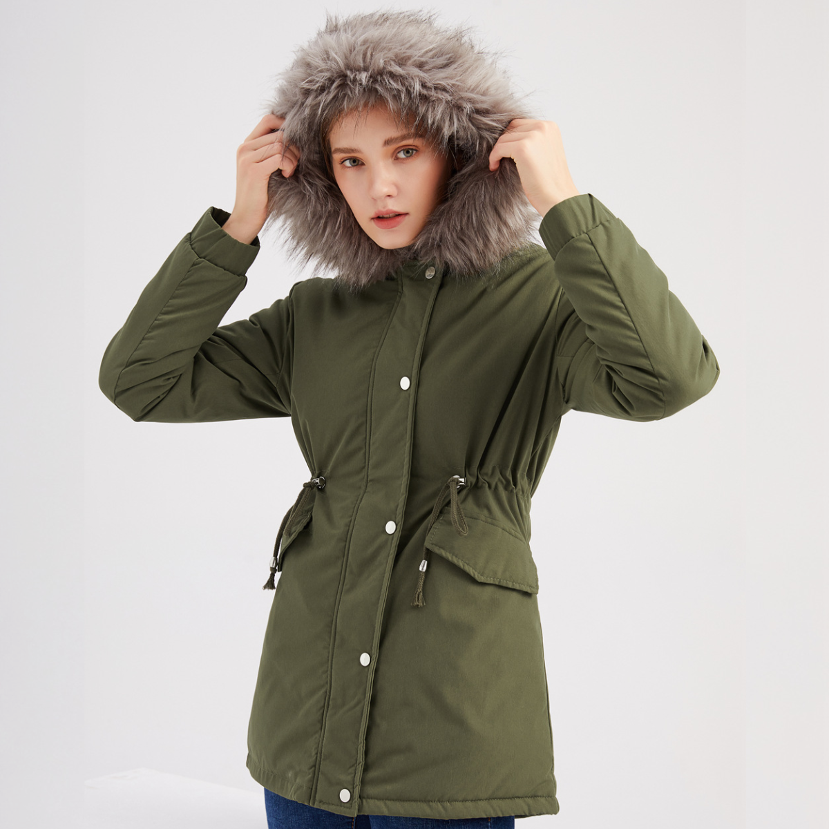 MARINA™ | Parka en Velours Chaud avec Bordure