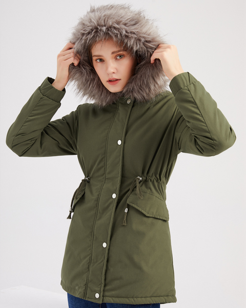 MARINA™ | Parka en Velours Chaud avec Bordure