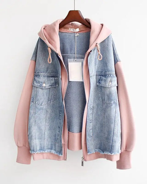 MIRA™ | Veste en Denim Bicolore