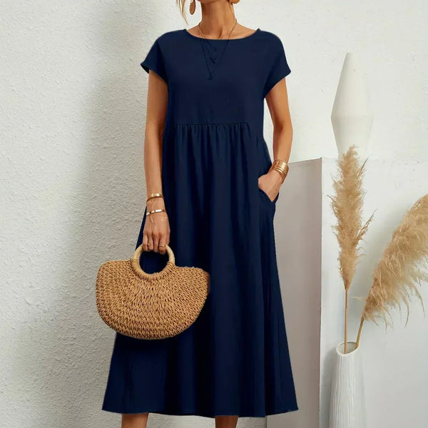 Gabrielle™ — Flowing Midi Dress with Timeless Elegance