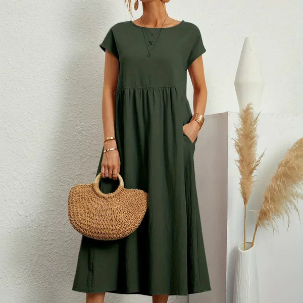 Gabrielle™ — Flowing Midi Dress with Timeless Elegance
