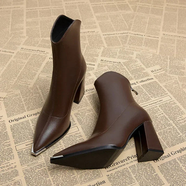 NOX™ - Bottines Chelsea à Embout Chromé