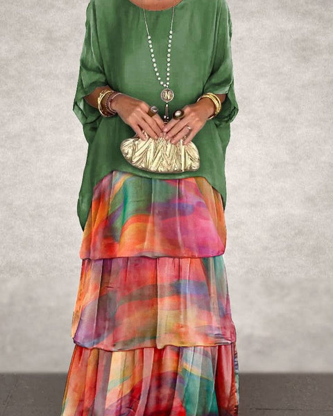 Vivienne | Elegant Layered Maxi Dress
