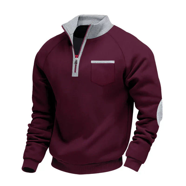 VALENCE | PULL À COL MONTANT ET FERMETURE ÉCLAIR POUR HOMME