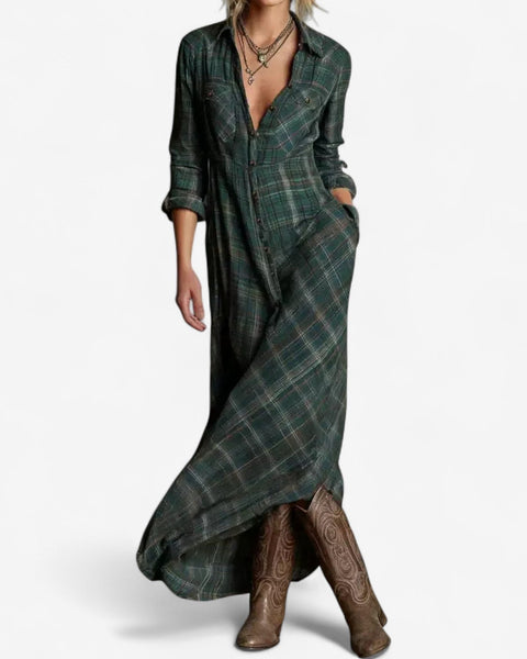 Cécile™ Robe Chemise Maxi Intemporelle