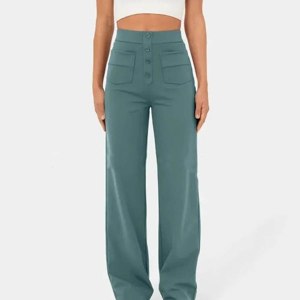 Marjorie | High-Waist Stretch & No-Pill Trouser – Timeless Confidence