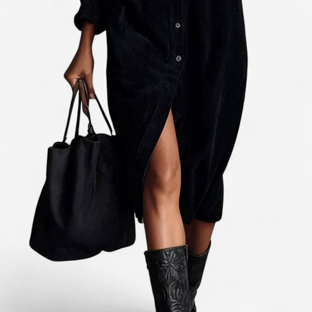 Robe Midi Anastacia™ en Velours Côtelé