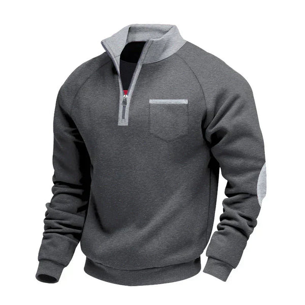VALENCE | PULL À COL MONTANT ET FERMETURE ÉCLAIR POUR HOMME