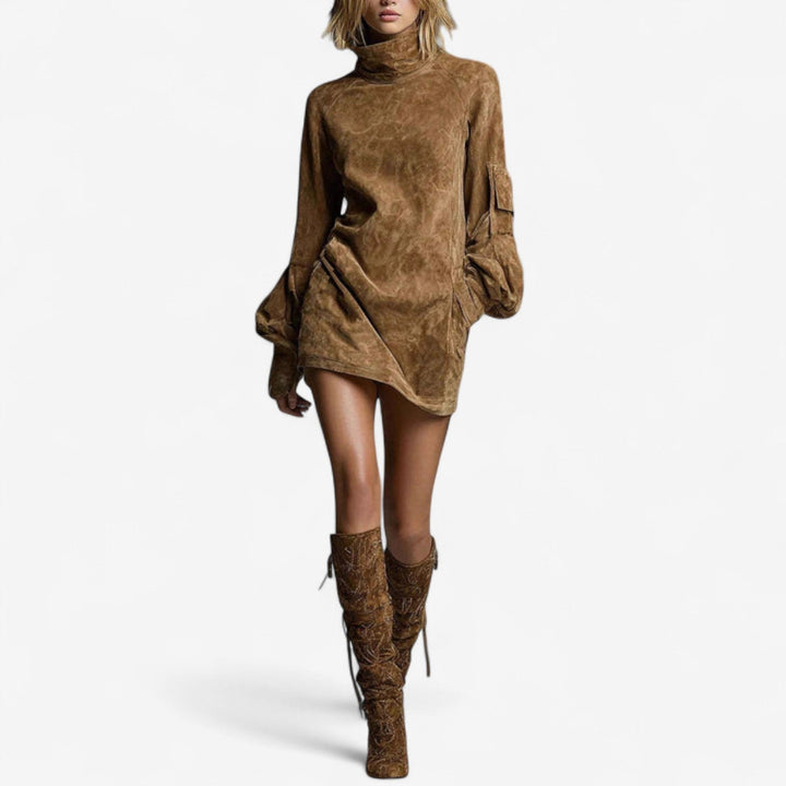 Robe Mini Tania™ avec Col Montant