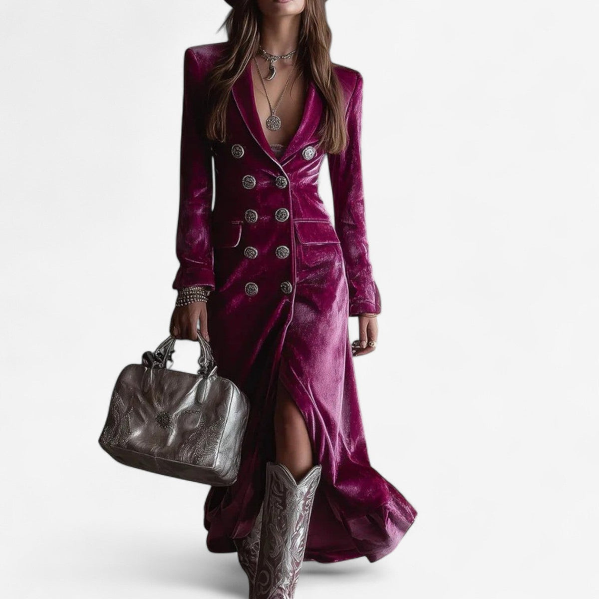 Robe en Velours Croisée Virginie™