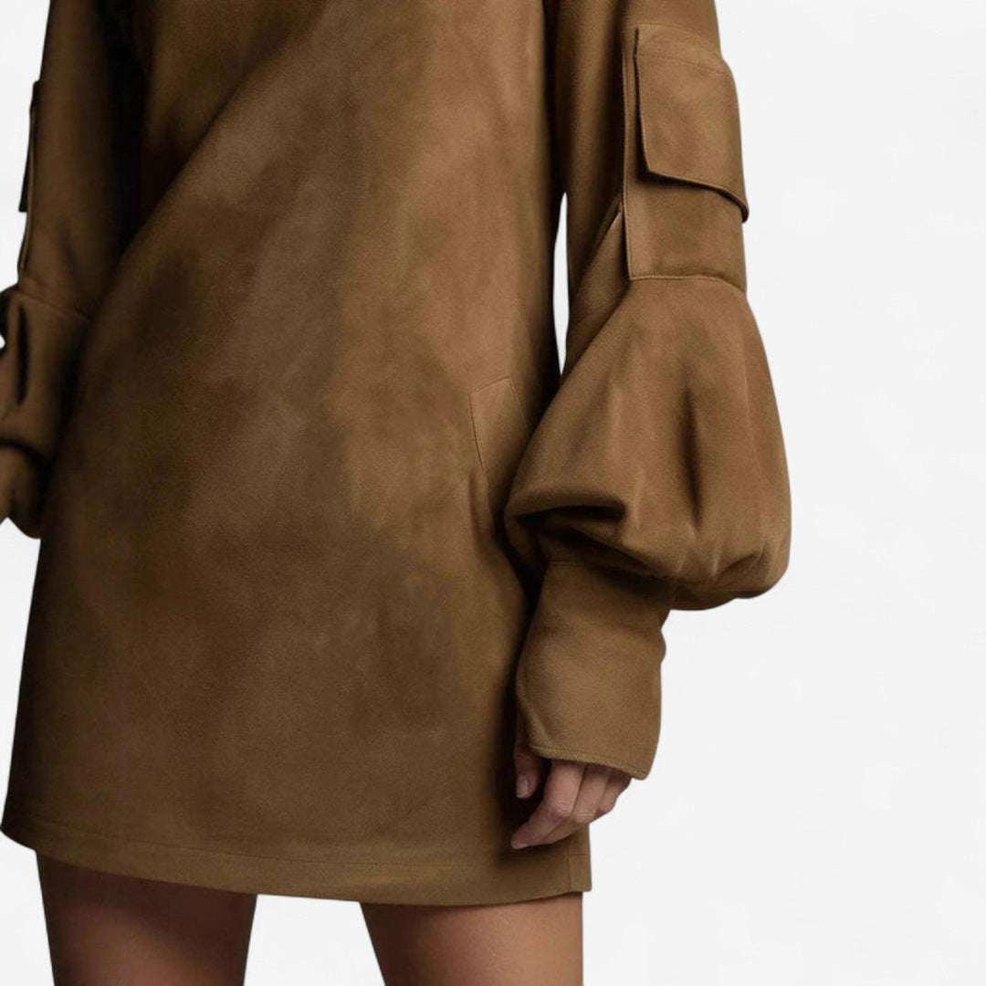 Robe Mini Tania™ avec Col Montant