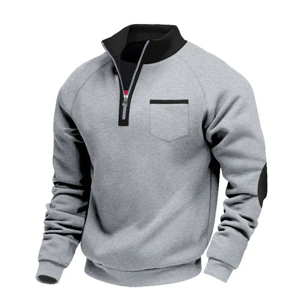 VALENCE | PULL À COL MONTANT ET FERMETURE ÉCLAIR POUR HOMME