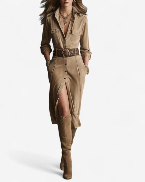 Robe Chemise Ceinturée Cathy™