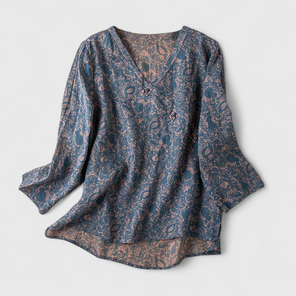 Emira | Cotton-Linen Comfort Blouse - Flattering Relaxed Fit