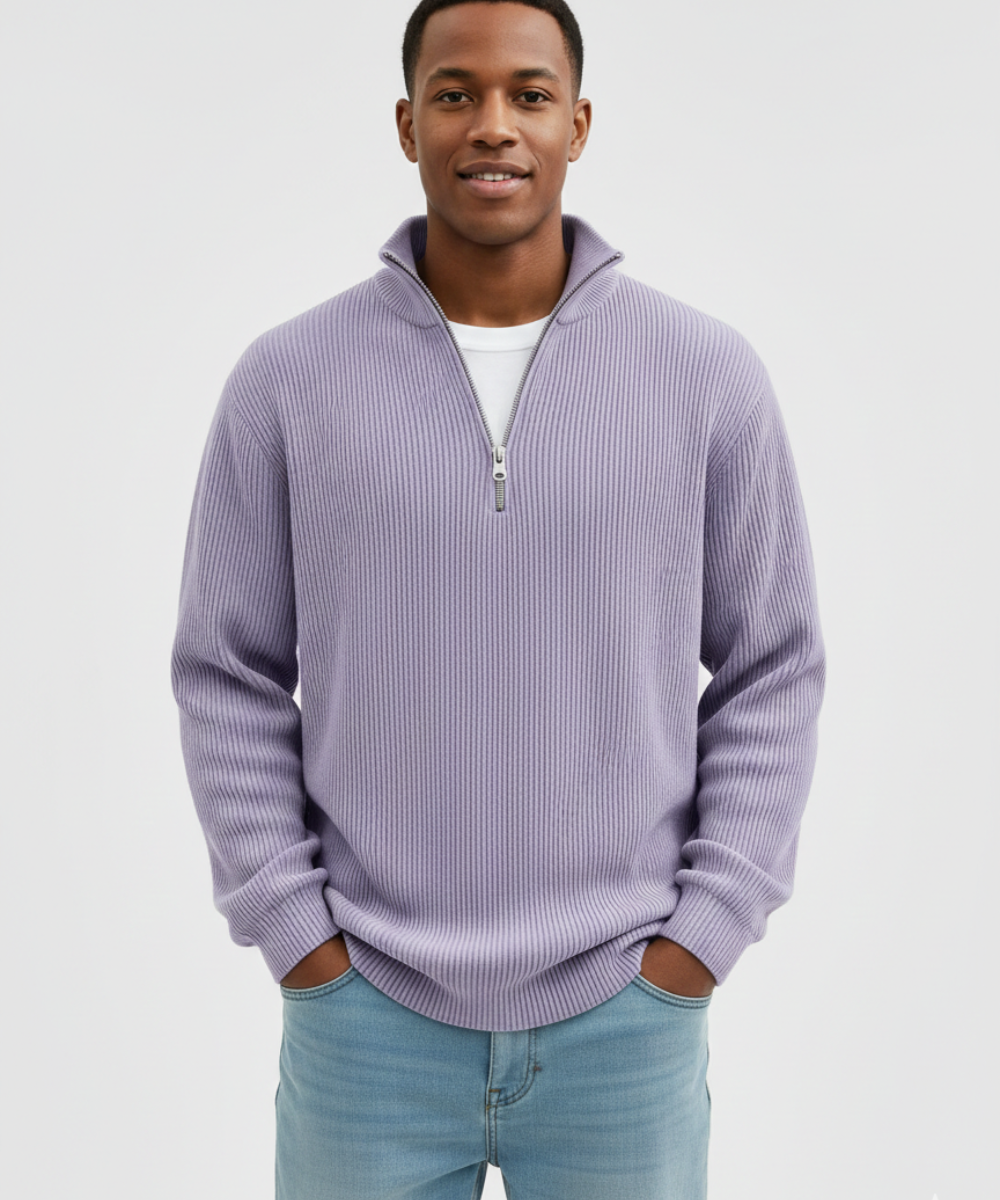 VALENCE | PULL ZIPPÉ CHALEUR LÉGÈRE POUR HOMMES
