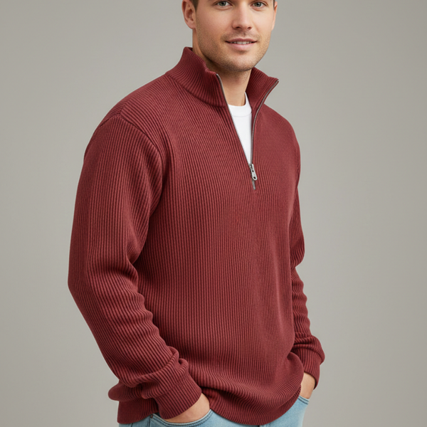 VALENCE | PULL ZIPPÉ CHALEUR LÉGÈRE POUR HOMMES