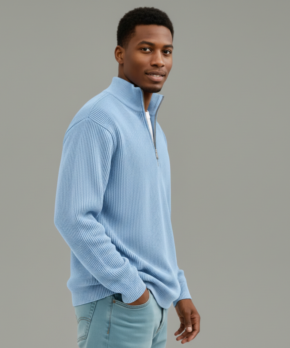 VALENCE | PULL ZIPPÉ CHALEUR LÉGÈRE POUR HOMMES