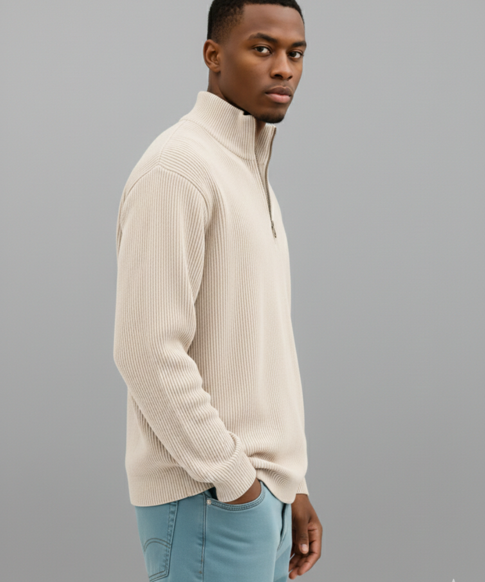 VALENCE | PULL ZIPPÉ CHALEUR LÉGÈRE POUR HOMMES