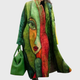  Design visage féminin vert
