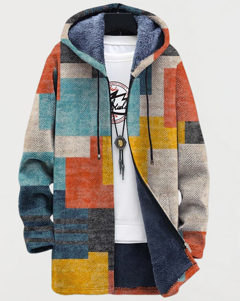 Cleo | Sweat à capuche géométrique en blocs de couleur