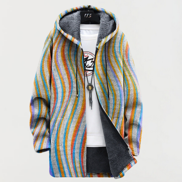 Maya | Sweat à capuche à rayures tourbillonnantes