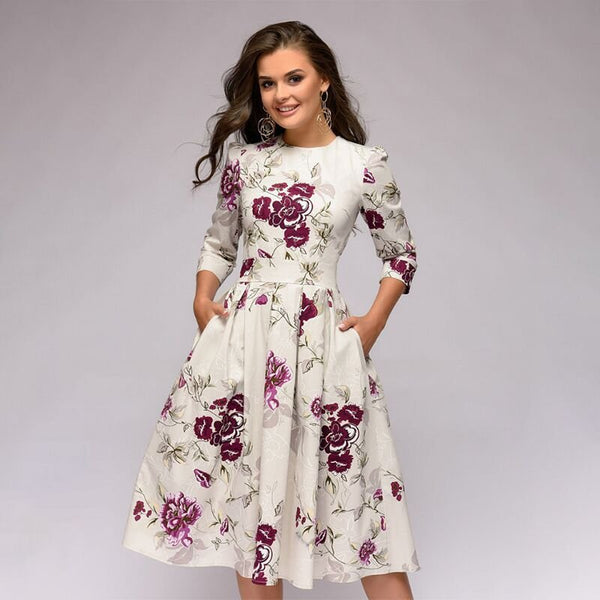 Dahlia | Floral Midi Dress