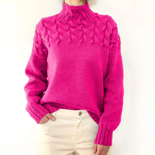 Elena | Pull Col Roulé Tricoté Chaud