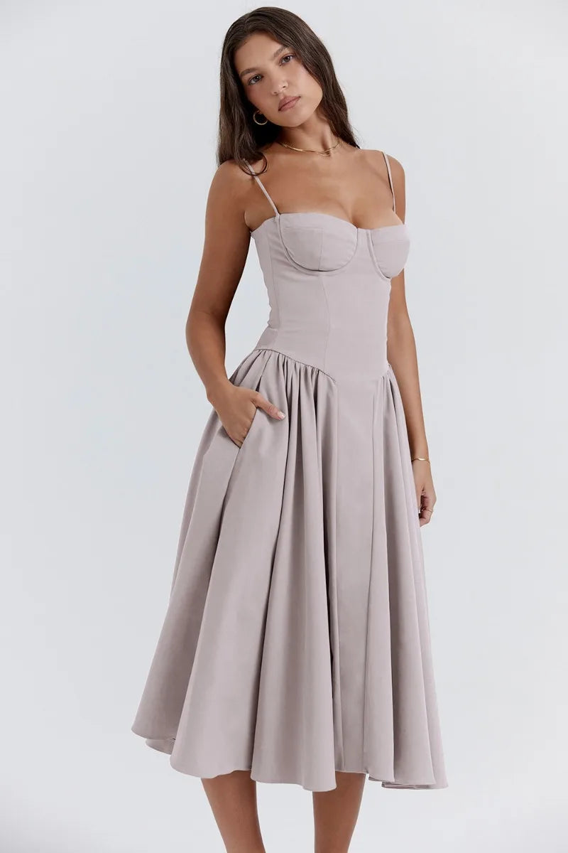 Elara | Robe Corset Midi