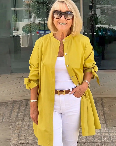 Linda | Drape Blouse – Effortless Elegance for Real Women