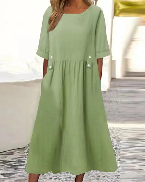 Melina | Soft Elegance Midi Dress— Comfort That Gives You Confidence