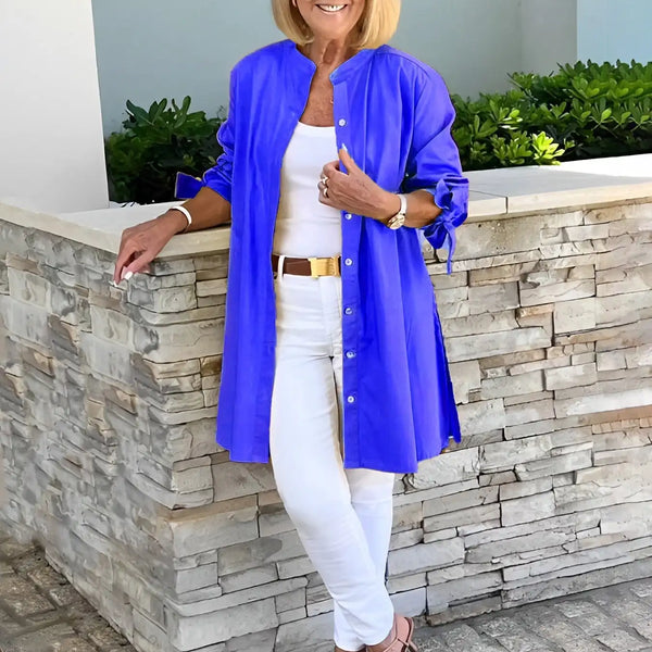 Linda | Drape Blouse – Effortless Elegance for Real Women