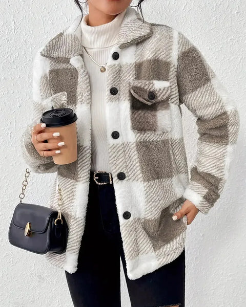Martin | Veste en Fleece à Carreaux Élégante