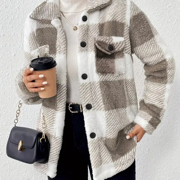 Martin | Veste en Fleece à Carreaux Élégante