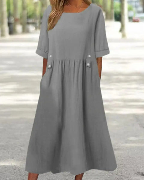 Melina | Soft Elegance Midi Dress— Comfort That Gives You Confidence