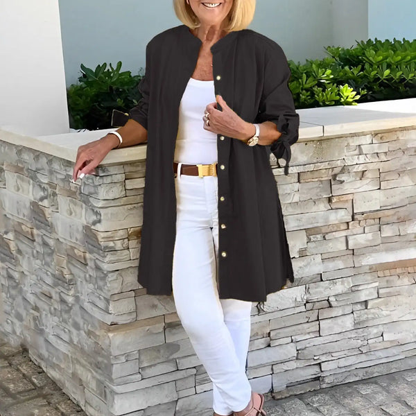 Linda | Drape Blouse – Effortless Elegance for Real Women