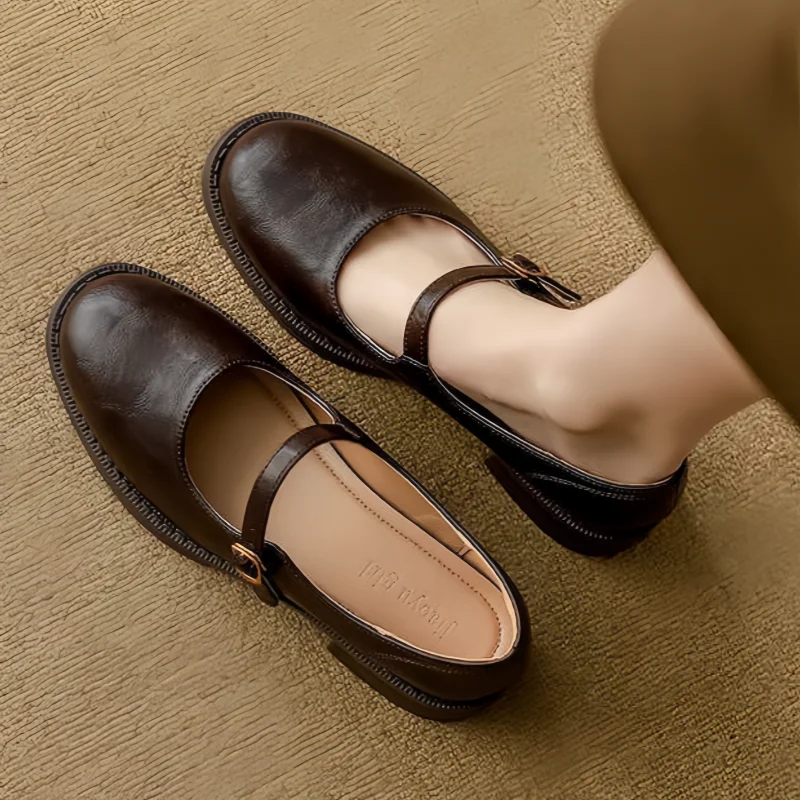 Rachel | Mary Janes Classiques et Confortables en Cuir