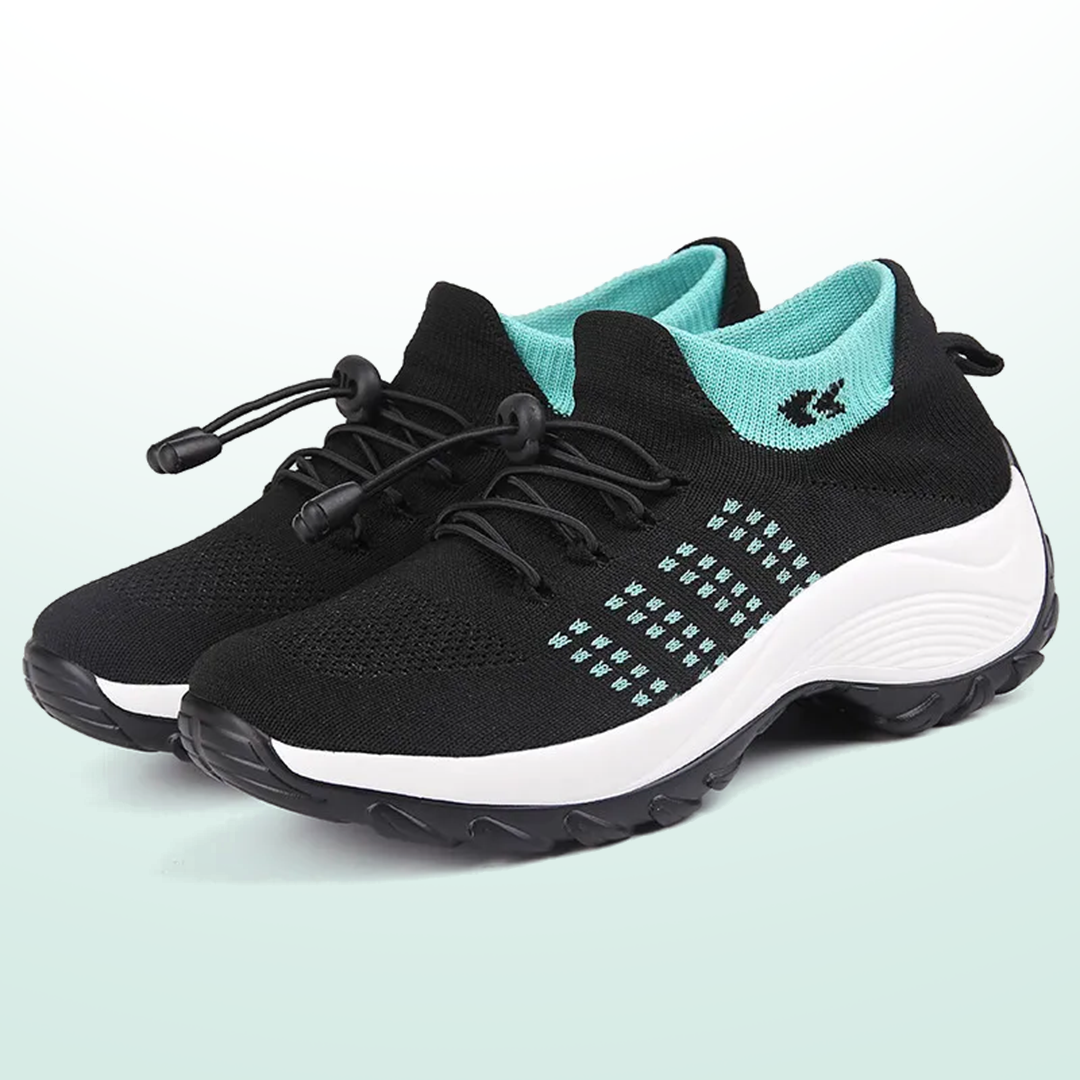 Ambulo Orthopaedic Shoes Knit Fabric - Green Black