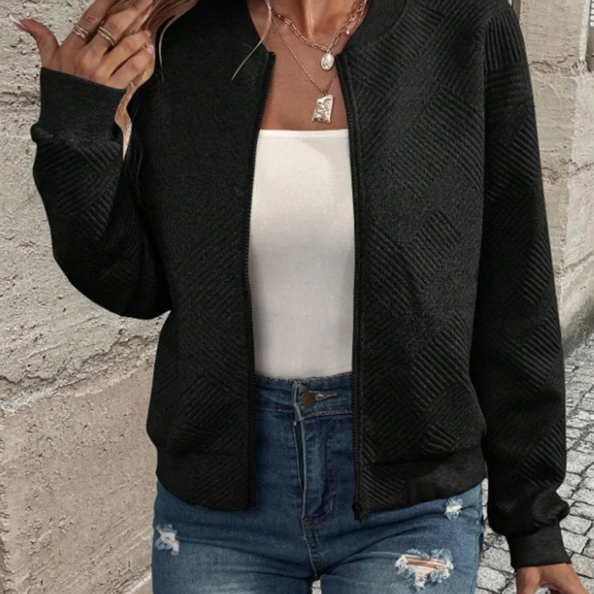 Marika™ - Cardigan Tricoté à Manches Longues