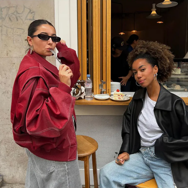 Faye™ - Veste en Cuir Oversized