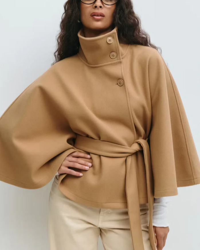 Veste Cape Ceinturée