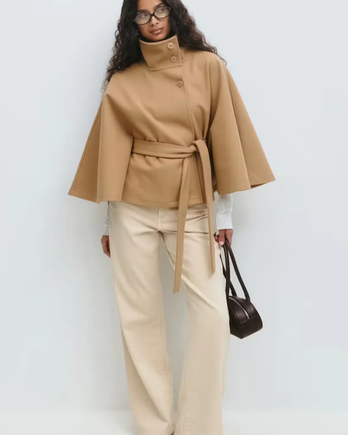 Veste Cape Ceinturée